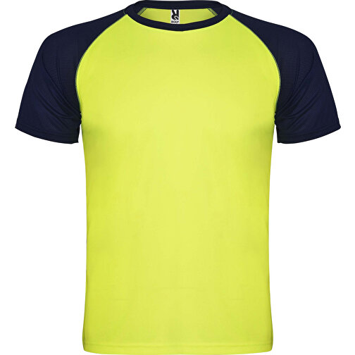 Indianapolis Sport T-Shirt Für Kinder , fluor yellow / navy blue, Mesh mit Cool Fit Finish 100% Polyester, 140 g/m2, 4, , Bild 1