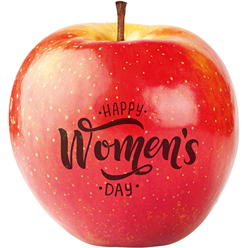 Apfel Rot 'Happy Women`s Day' , rot, 7,50cm (Höhe), Bild 1