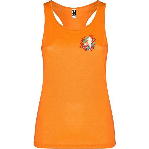 Schura Sport Top Für Damen , fluor orange, Piqué Strick mit Cool Fit Finish 100% Polyester, 140 g/m2, 2XL, , Bild 1