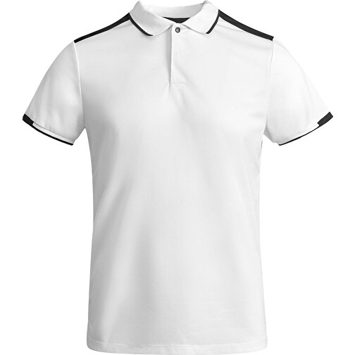 Tamil Sport Poloshirt Für Herren , weiß / schwarz, Piqué Strick mit Cool Fit Finish 50% Recyceltes Polyester, 50% Polyester, 140 g/m2, M, , Bild 1