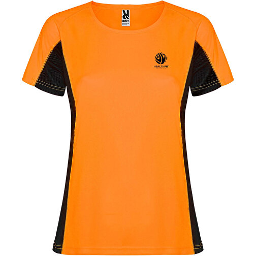 Shanghai Sport T-Shirt Für Damen , fluor orange / schwarz, Mesh mit Cool Fit Finish 100% Polyester, 140 g/m2, Contrast fabric, Mesh mit Cool Fit Finish 100% Polyester, 140 g/m2, M, , Bild 2