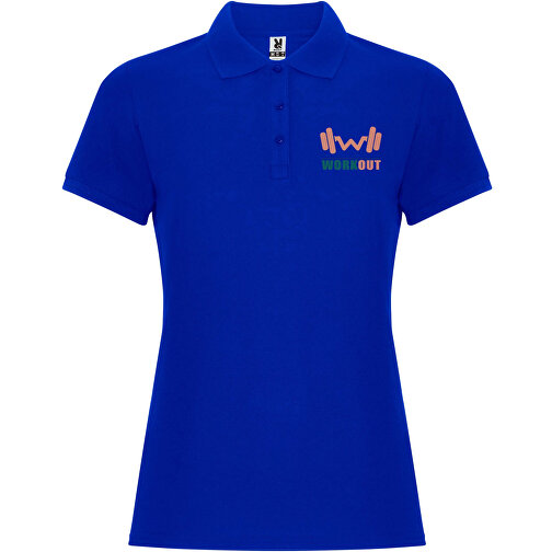 Pegaso Premium Poloshirt Für Damen , blau, Piqué Strick 60% Baumwolle, 40% Polyester, 190 g/m2, S, , Bild 2