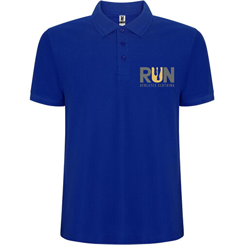 Pegaso Premium Poloshirt Für Herren , blau, Piqué Strick 60% Baumwolle, 40% Polyester, 190 g/m2, M, , Bild 2