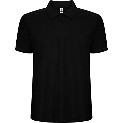 Pegaso Premium Poloshirt Für Herren , schwarz, Piqué Strick 60% Baumwolle, 40% Polyester, 190 g/m2, S, , Bild 1