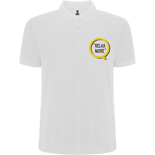 Pegaso Premium Poloshirt Für Herren , weiss, Piqué Strick 60% Baumwolle, 40% Polyester, 190 g/m2, 5XL, , Bild 2