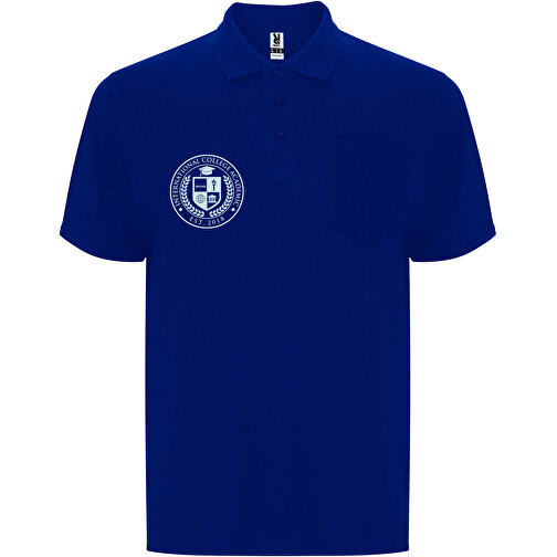 Centauro Premium Poloshirt Unisex , blau, Piqué Strick 60% Baumwolle, 40% Polyester, 190 g/m2, 2XL, , Bild 2