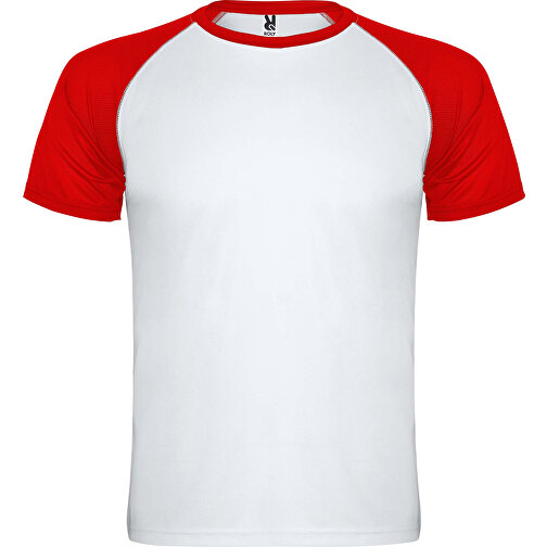 Indianapolis T-Shirt Unisex Aus Recyceltem Material , weiss / rot, Mesh mit Cool Fit Finish 100% Polyester, 140 g/m2, 2XL, , Bild 1