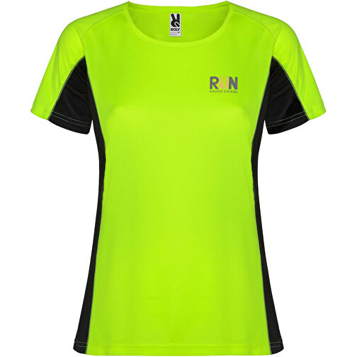 Shanghai Sport T-Shirt Für Damen , fluor green / schwarz, Mesh mit Cool Fit Finish 100% Polyester, 140 g/m2, Contrast fabric, Mesh mit Cool Fit Finish 100% Polyester, 140 g/m2, M, , Bild 2