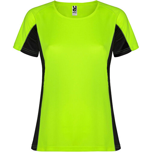 Shanghai Sport T-Shirt Für Damen , fluor green / schwarz, Mesh mit Cool Fit Finish 100% Polyester, 140 g/m2, Contrast fabric, Mesh mit Cool Fit Finish 100% Polyester, 140 g/m2, S, , Bild 1