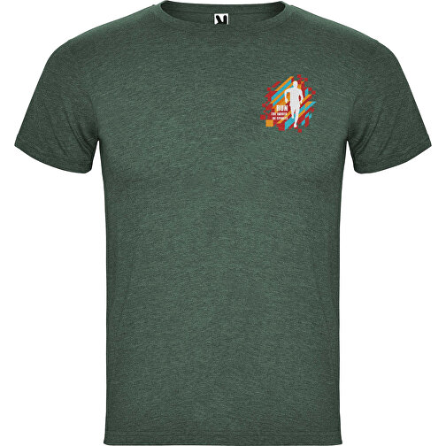 Fox T-Shirt Für Herren , heather bottle green, Single jersey Strick 65% Polyester, 35% Baumwolle, 150 g/m2, 3XL, , Bild 2