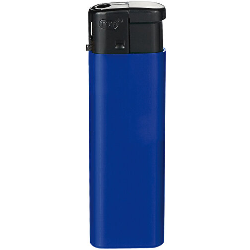 TOM® EB-51 23 Elektronik-Feuerzeug , Tom, blau/schwarz, AS/ABS, 2,40cm x 8,00cm x 1,00cm (Länge x Höhe x Breite), Bild 1