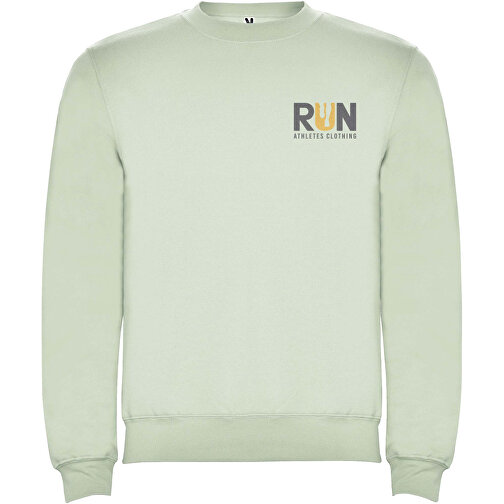 Clasica Sweatshirt Mit Rundhalsausschnitt Unisex , Mist Green, Strick 50% Baumwolle, 50% Polyester, 280 g/m2, L, , Bild 2