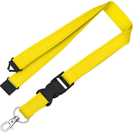 Lanyard Classic Neo , Promo Effects, gelb, Polyester / Satin, 92,00cm x 2,50cm (Länge x Breite), Bild 1