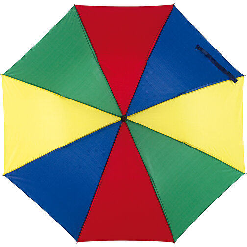 Taschenschirm REGULAR , blau, gelb, grün, rot, Metall / Polyester, , Bild 2