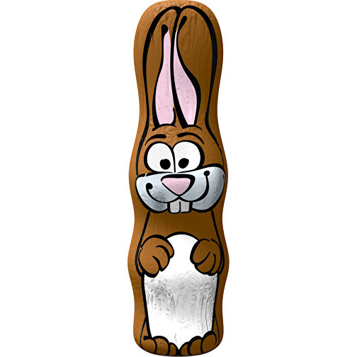 MAXI-Schoko-Osterhase , weiss / erdbraun, 4,50cm x 15,00cm (Länge x Breite), Bild 1