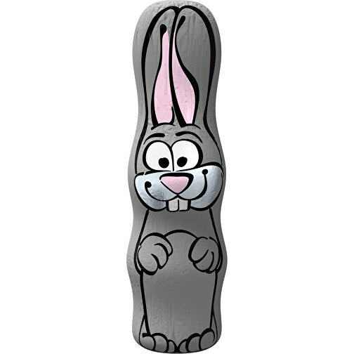 MAXI-Schoko-Osterhase , grau, 4,50cm x 15,00cm (Länge x Breite), Bild 1