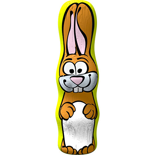 MAXI-Schoko-Osterhase , weiss / hellgrün, 4,50cm x 15,00cm (Länge x Breite), Bild 1