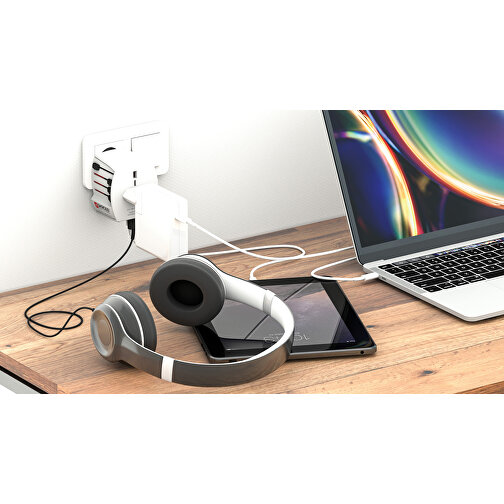 SKROSS MUV USB ( 1 USB-C 1 USB-A), Weiß , weiß, PC, 6,30cm x 5,40cm x 7,50cm (Länge x Höhe x Breite), Bild 4