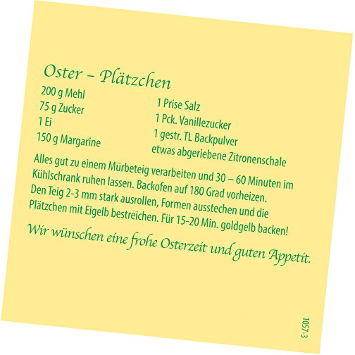 Backförmchen-Karte Hase , bunt, Papier, Metall, 7,00cm x 1,80cm x 7,00cm (Länge x Höhe x Breite), Bild 3