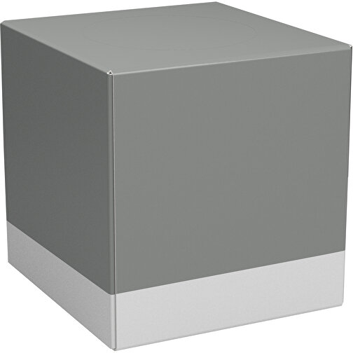 Taschentücher-Box 'Real Cube 100' , grau / weiß, Karton Simcote, GC2 300g/m2 0,55 micron, 11,50cm x 11,50cm x 11,50cm (Länge x Höhe x Breite), Bild 1