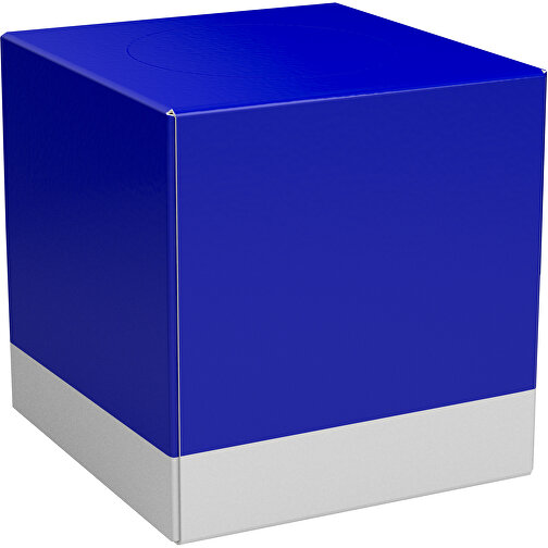 Taschentücher-Box 'Real Cube 100' , blau / weiß, Karton Simcote, GC2 300g/m2 0,55 micron, 11,50cm x 11,50cm x 11,50cm (Länge x Höhe x Breite), Bild 1