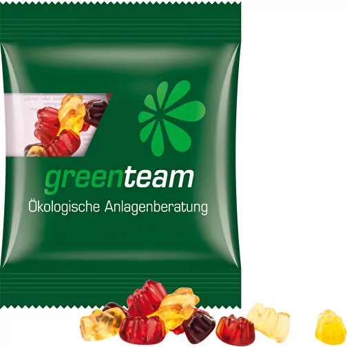 Mini-sachet, oursons gélifiés aux fruits Trolli, mélange multicolore, 30% de jus de fruits qualité e, Image 1