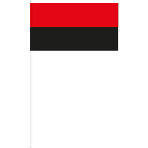 Dekofahne Rot/schwarz , Offsetpapier 80g/qm, 12,00cm x 40,00cm x 24,00cm (Länge x Höhe x Breite), Bild 1