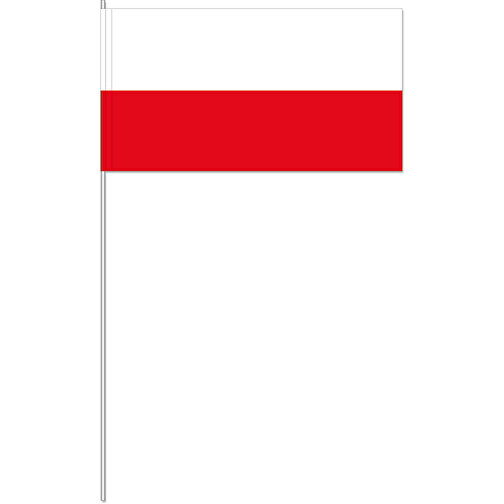 Dekofahne 'Polen' , Offsetpapier 80g/qm, 12,00cm x 40,00cm x 24,00cm (Länge x Höhe x Breite), Bild 1