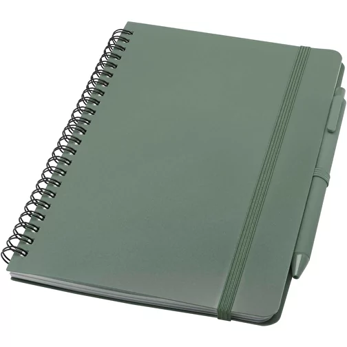 Thalaasa A5 recycled hardcover notesbog med kuglepen (sort refill), Billede 1