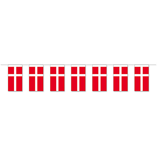 Chaîne de drapeau en papier avec impression d\'état 'Danemark', Image 1