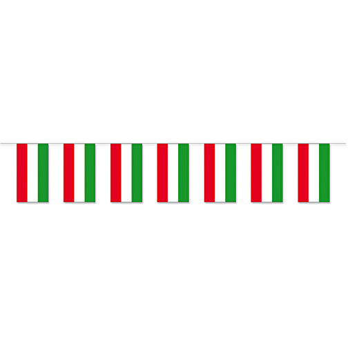 Catena di bandiere in carta con l\'impronta dello stato 'Ungheria, Immagine 1