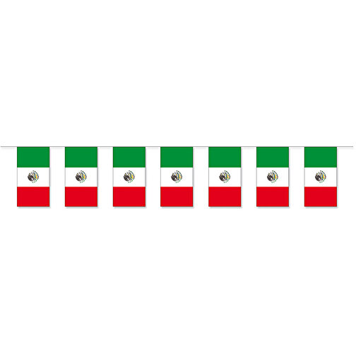 Chaîne de drapeaux en papier avec l\'inscription 'Mexique', Image 1