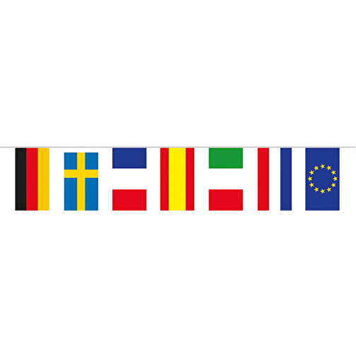 Fahnenkette Europa , Offsetpapier 80g/qm, 500,00cm (Länge), Bild 1