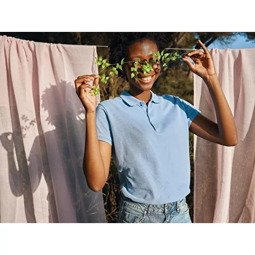 Iqoniq Yosemite Polo piqué pour femme en coton rec. bleu ciel, Image 10