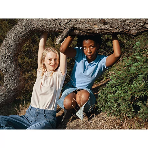Iqoniq Yosemite Polo piqué pour femme en coton rec. bleu ciel, Image 14