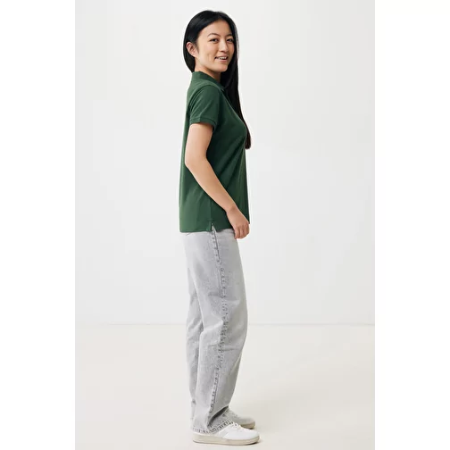 Polo Iqoniq Yosemite da donna in piqué di cotone, verde bosco, Immagine 6