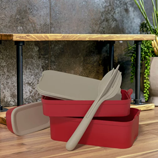 STAKK BENTOBOX READY Bentobox 2l+Boîte de sécurité pour liquides+set de couverts, Image 2