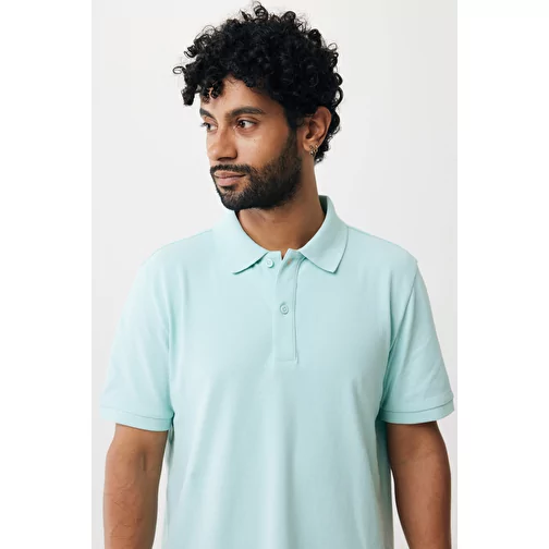 Polo piqué Iqoniq Yosemite en coton recyclé, crushed mint, Image 13