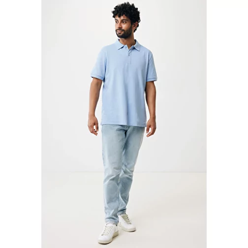 Polo piqué Iqoniq Yosemite en coton recyclé, sky blue, Image 7