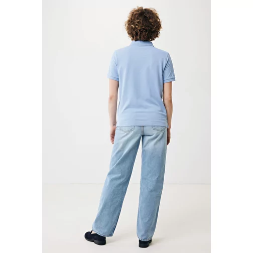 Polo Iqoniq Yosemite in piqué di cotone riciclato, blu cielo, Immagine 13
