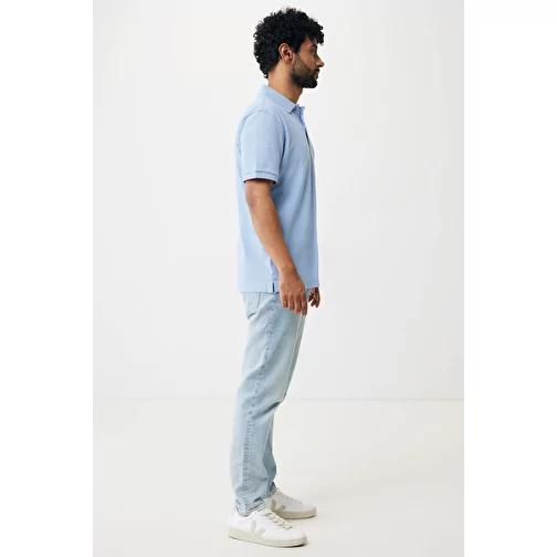 Polo Iqoniq Yosemite in piqué di cotone riciclato, blu cielo, Immagine 8