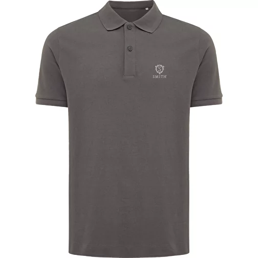 Polo piqué Iqoniq Yosemite en coton recyclé, anthracite, Image 3
