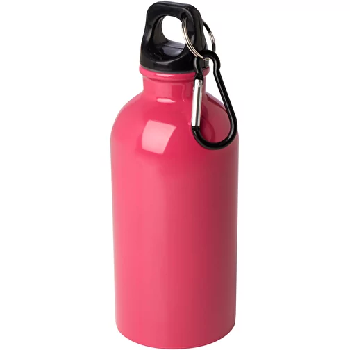 Gourde en acier inoxydable à simple paroi Oregon 400 ml certifiée RCS, avec mousqueton, Image 1