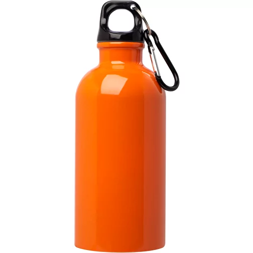 Gourde en acier inoxydable à simple paroi Oregon 400 ml certifiée RCS, avec mousqueton, Image 3