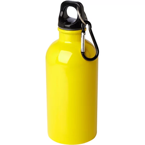 Gourde en acier inoxydable à simple paroi Oregon 400 ml certifiée RCS, avec mousqueton, Image 1