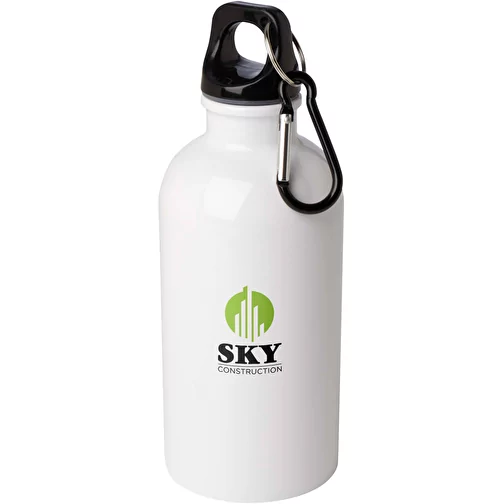 Gourde en acier inoxydable à simple paroi Oregon 400 ml certifiée RCS, avec mousqueton, Image 2