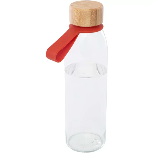 Bouteille en verre Porto 500 ml avec poignée en silicone et couvercle en bambou, Image 1