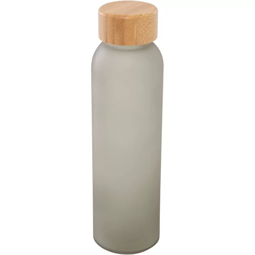Bouteille Lume 500 ml en verre sodocalcique dépoli avec couvercle en bambou, Image 1