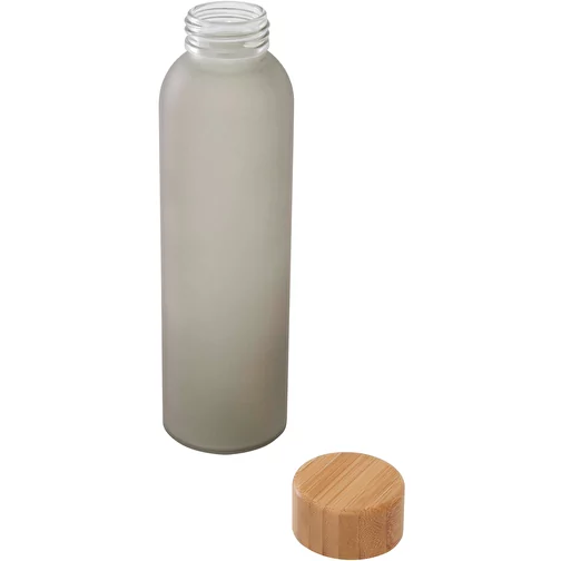 Bouteille Lume 500 ml en verre sodocalcique dépoli avec couvercle en bambou, Image 4