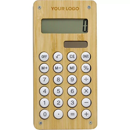 Calculatrice de poche en bambou Thomas, Image 2